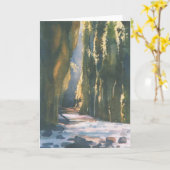 Oneonta渓谷、挨拶状 カード (黄色い花)