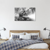 Oneonta Gorge PhotographColumbia River, OR キャンバスプリント (インサイチュ (寝室))