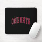 Oneonta New York Souvenir College Style Red Text T マウスパッド (マウス)