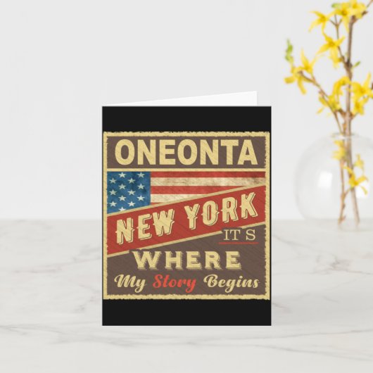 Oneonta Ny Its Where My Story Begins _1  カード (黄色い花)