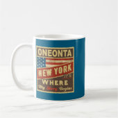 Oneonta Ny Its Where My Story Begins _1  コーヒーマグカップ (左)