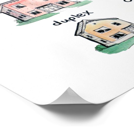 Oneplex Duplex Triplex Fourplex ポスター (角)