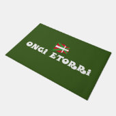 ONGI ETORRIのeta Ikurriña、歓迎およびバスクの旗、 ドアマット (アングル)