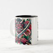 Oni & Bakeneko - Enchanted Guardians Edition ツートーンマグカップ (正面左)