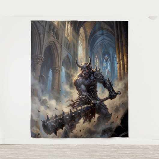 Oni Demon in the Gothic Cathedral タペストリー (正面)