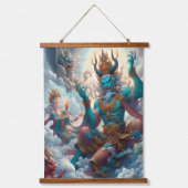 Oni Enlightened  吊り下げ型タペストリー (正面)