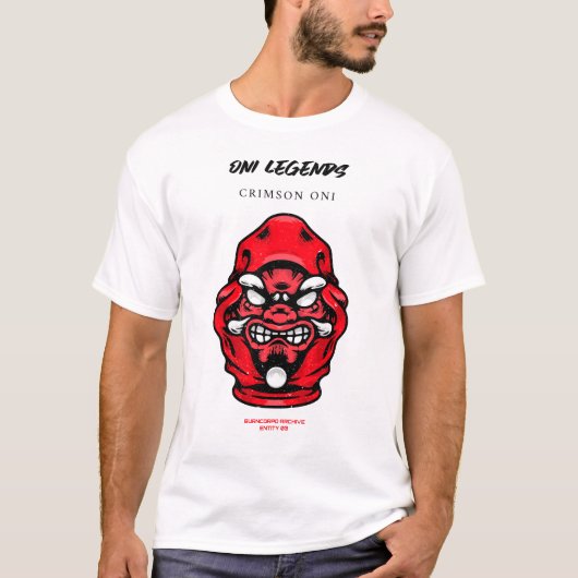 Oni Legends – Crimson Oni | BurnCorpo Archive Tシャツ (正面)