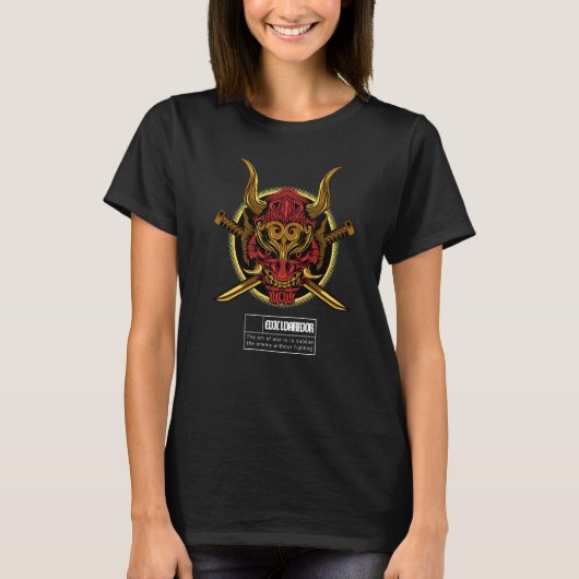 Oni Mask Japanese Demon Face Devil Ronin  1 Tシャツ (正面)