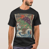 Oni Turtle Rising Sun Ukiyo-e Tシャツ (正面)