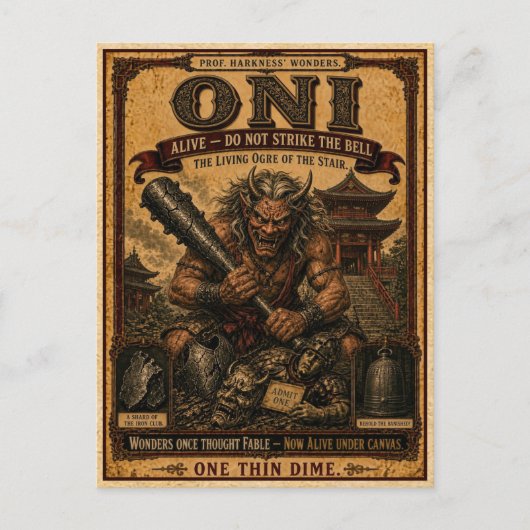 Oni, Vintage Circus Monster ポストカード (正面)