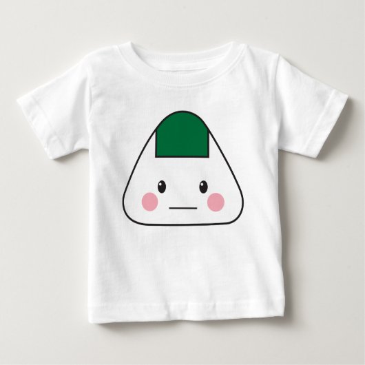 Onigiriのomusubiの日本のな米球の海藻nori ベビーTシャツ (正面)