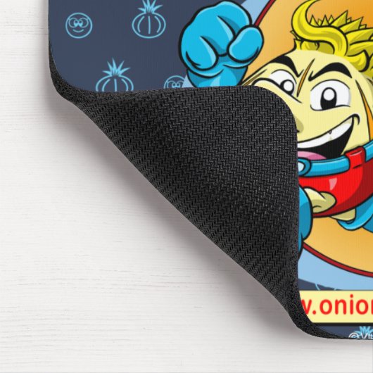 Onion & Pea blue mousepad. マウスパッド (コーナー)
