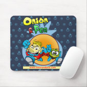 Onion & Pea blue mousepad. マウスパッド (マウス)