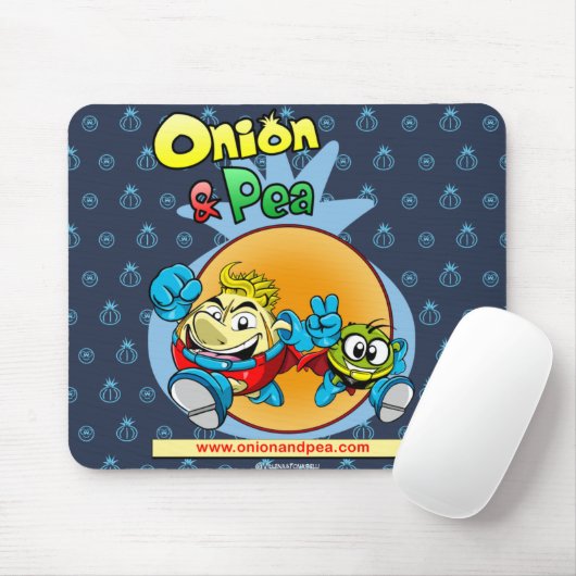 Onion & Pea blue mousepad. マウスパッド (マウス)