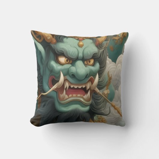 Oni's Wrath Throw Pillow クッション (正面)
