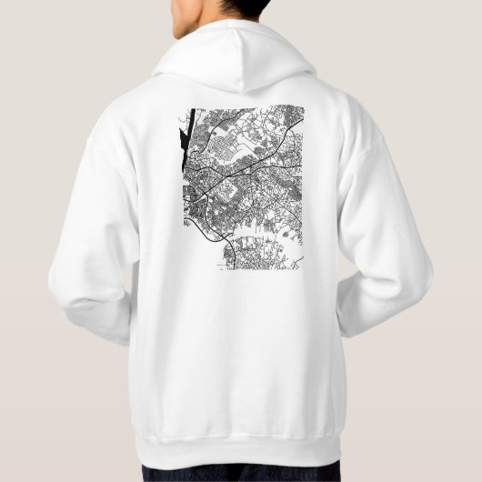 Onitsha Nigeria City Map パーカ (裏面)