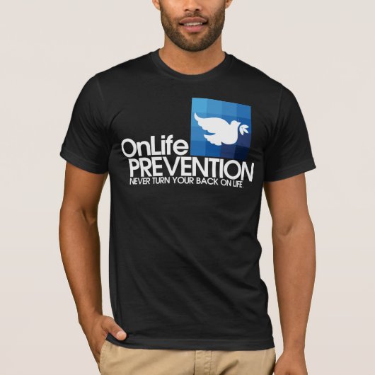 OnLifeの防止Ver。 2黒 Tシャツ (正面)