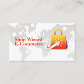 Online Click Shopping | E-Commerce | World Map 名刺 (正面)