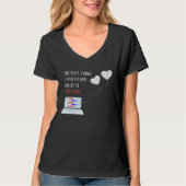 Online Dating Couples Relationship Valentineu2019s Tシャツ (正面)