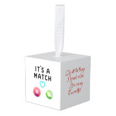 "Online Dating - You're My Favorite Find!" キューブオーナメント (正面アングル)