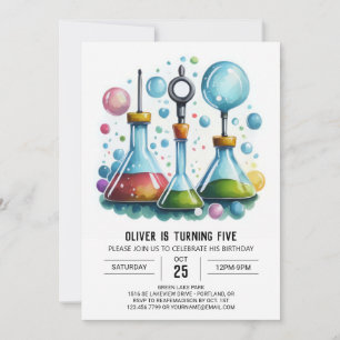 Online Discovery Fusion Scientist誕生日 招待状