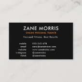 Online Personal Trainer Photo QR Code 名刺 (裏面)