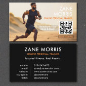 Online Personal Trainer Photo QR Code 名刺