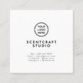 Online Shop Modern Photo Overlay QR Code Square スクエア名刺 (裏面)