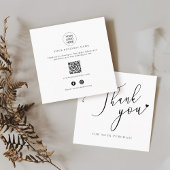 Online Shop Promotional QR Code Thank You Inserts スクエア名刺