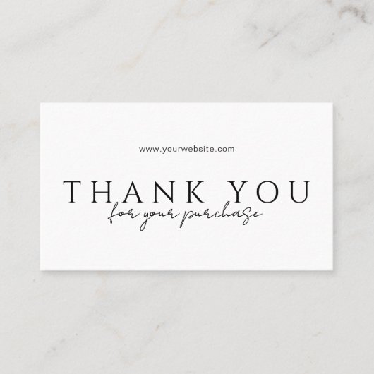 Online Store Order Packaging Thank You Inserts 名刺 (正面)