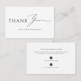 Online Store Promotional Thank You Business Insert 名刺