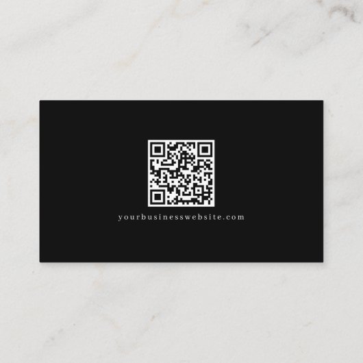 Online Store Thank You QR Code website Black 名刺 (裏面)