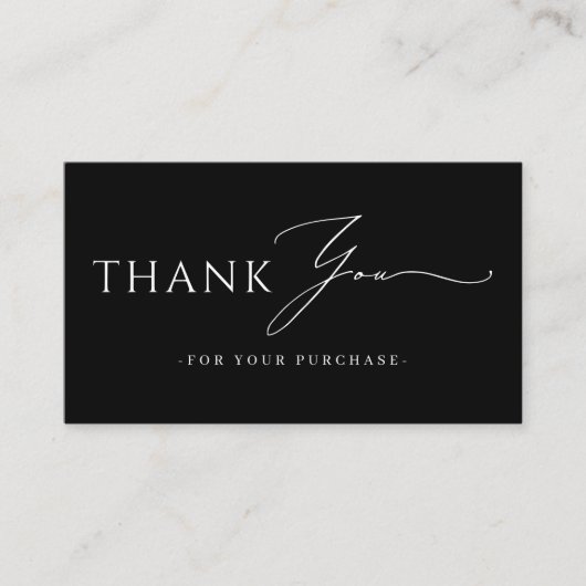 Online Store Thank You QR Code website Black 名刺 (正面)