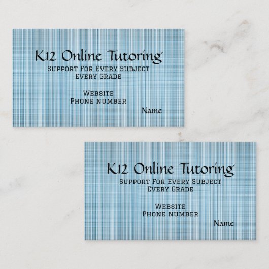 “Online Turoring” Business Card 名刺 (正面/裏面)