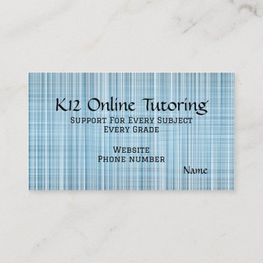“Online Turoring” Business Card 名刺 (裏面)