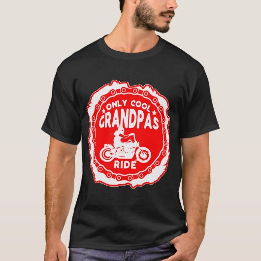 Only クール Grandpa's Ride Motorcycles © FB @ Tシャツ (正面)