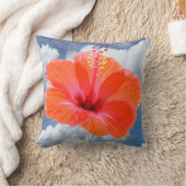 Only a Hibiscus Blossom +あなたのテキストとアイディア クッション (ブランケット)
