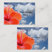 Only a Hibiscus Blossom +あなたのテキストとアイディア 名刺 (正面/裏面)