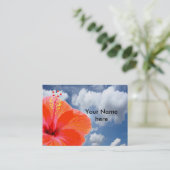 Only a Hibiscus Blossom +あなたのテキストとアイディア 名刺 (スタンド正面)