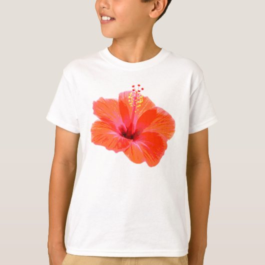 Only a Hibiscus Blossom +あなたのテキストとアイディア Tシャツ (正面)