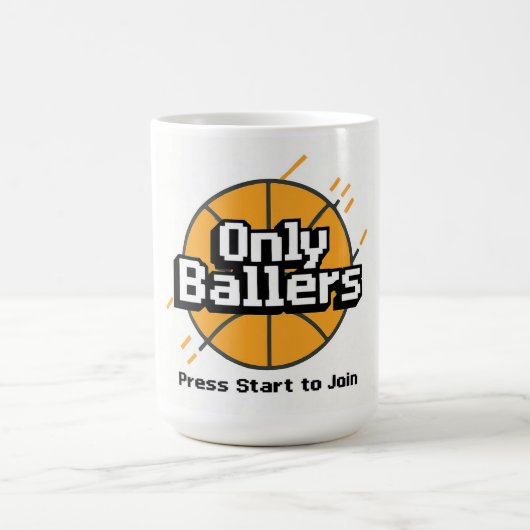 Only Ballers: Press Start to Join Coffee Mug (Pixe コーヒーマグカップ (中央)
