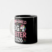 Only Child Crossed Out Big Sister 2026 Pregnancy  ツートーンマグカップ (正面左)