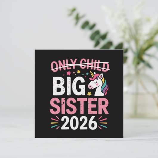 Only Child Crossed Out Big Sister 2026 Pregnancy  招待状 (スタンド正面)