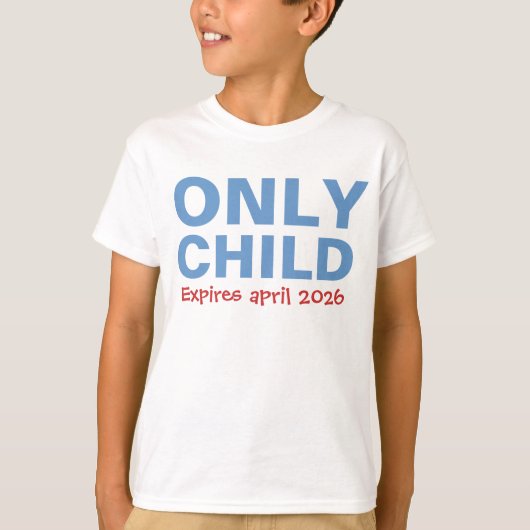 Only Child Expiring Funny Blue Big Brother Toddler Tシャツ (正面)