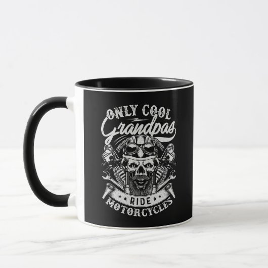 Only Coll Grandpas Ride Motorcycles Mug マグカップ (左)