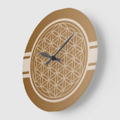 ONLY COLORグラデーション茶 – 生け花 ラージ壁時計 (傾斜)