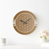 ONLY COLORグラデーション茶 – 生け花 ラージ壁時計 (ホーム)