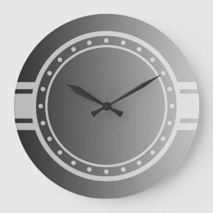 ONLY COLORグラデーション – リングドットクロック顔白 ラージ壁時計