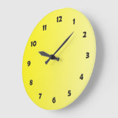 ONLY COLORグラデーション – レモン+時計の顔 ラージ壁時計 (傾斜)