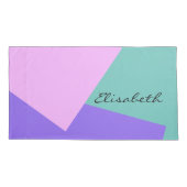 Only Color Backgr.ライトピンクの薄紫+アイディア 枕カバー (裏面)